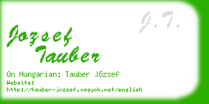 jozsef tauber business card